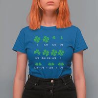 Funny Shamrock Fraction T Shirt For Women St Patrick's Day Math Lover