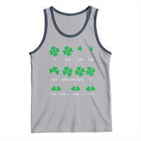 Funny Shamrock Fraction Tank Top St Patrick's Day Math Lover