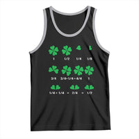 Funny Shamrock Fraction Tank Top St Patrick's Day Math Lover