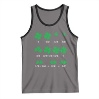 Funny Shamrock Fraction Tank Top St Patrick's Day Math Lover