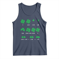 Funny Shamrock Fraction Tank Top St Patrick's Day Math Lover
