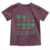 Funny Shamrock Fraction Toddler T Shirt St Patrick's Day Math Lover