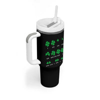 Funny Shamrock Fraction Tumbler With Handle St Patrick's Day Math Lover