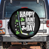 St. Patrick's Day Ice Hockey Spare Tire Cover Happy Saint Hat Trick's Lucky Shamrocks