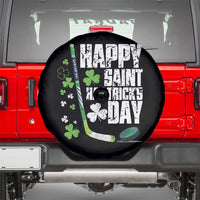 St. Patrick's Day Ice Hockey Spare Tire Cover Happy Saint Hat Trick's Lucky Shamrocks