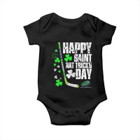 St. Patrick's Day Ice Hockey Baby Onesie Happy Saint Hat Trick's Lucky Shamrocks