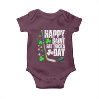 St. Patrick's Day Ice Hockey Baby Onesie Happy Saint Hat Trick's Lucky Shamrocks