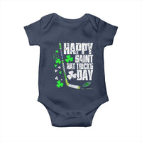 St. Patrick's Day Ice Hockey Baby Onesie Happy Saint Hat Trick's Lucky Shamrocks