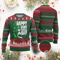 St. Patrick's Day Ice Hockey Ugly Christmas Sweater Happy Saint Hat Trick's Lucky Shamrocks - Wonder Print Shop