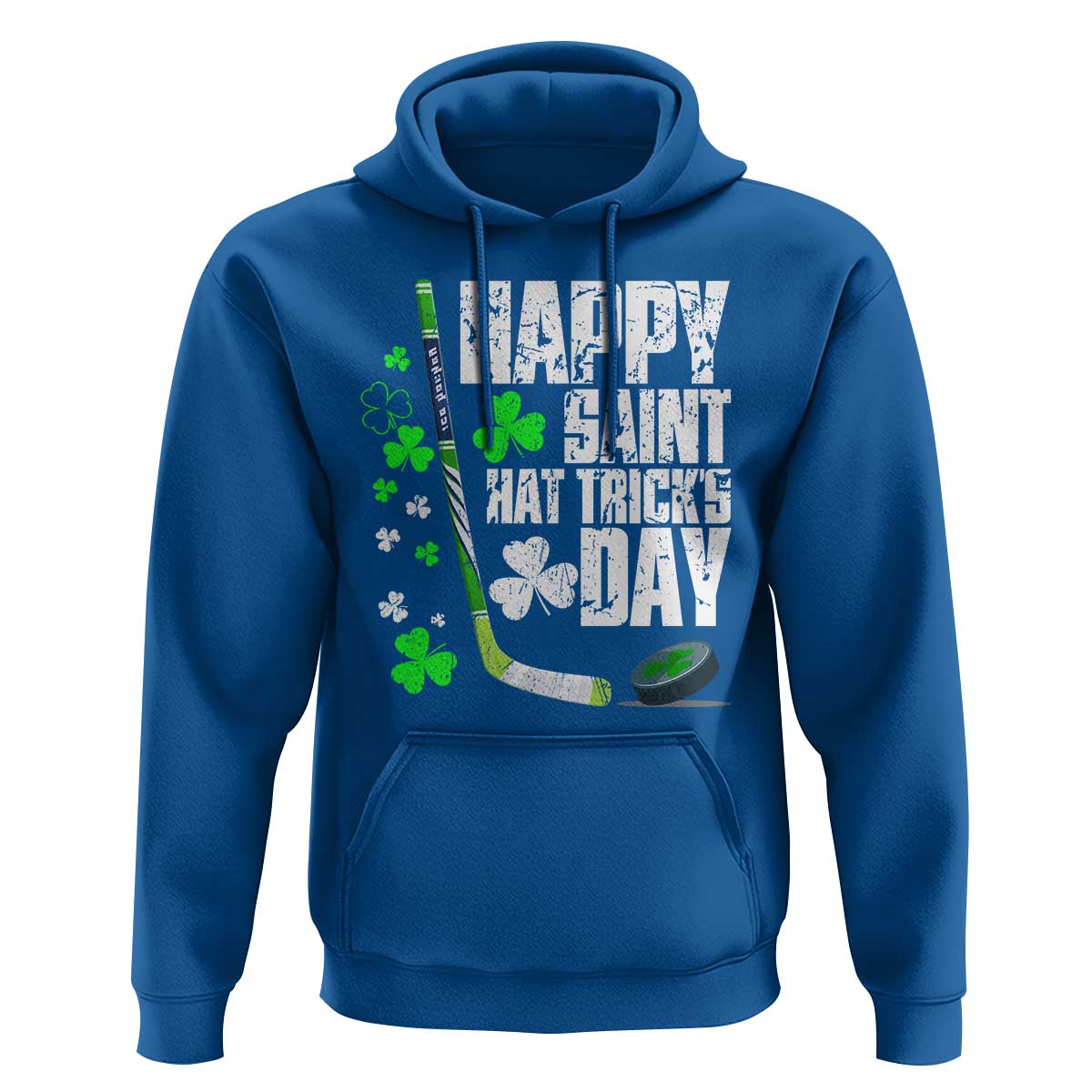 St. Patrick's Day Ice Hockey Hoodie Happy Saint Hat Trick's Lucky Shamrocks