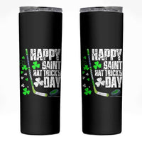 St. Patrick's Day Ice Hockey Skinny Tumbler Happy Saint Hat Trick's Lucky Shamrocks