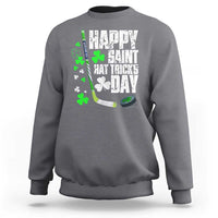 St. Patrick's Day Ice Hockey Sweatshirt Happy Saint Hat Trick's Lucky Shamrocks
