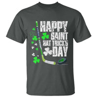 St. Patrick's Day Ice Hockey T Shirt Happy Saint Hat Trick's Lucky Shamrocks