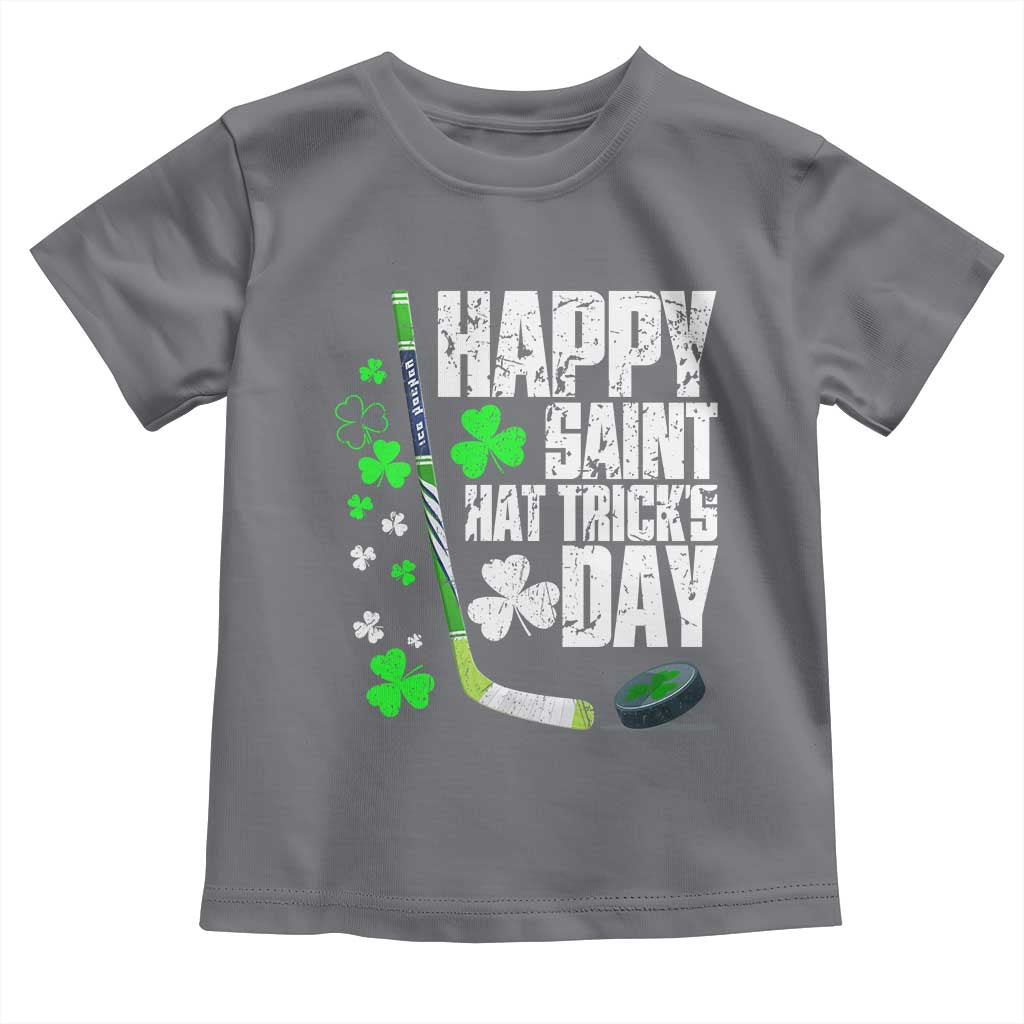 St. Patrick's Day Ice Hockey Toddler T Shirt Happy Saint Hat Trick's Lucky Shamrocks
