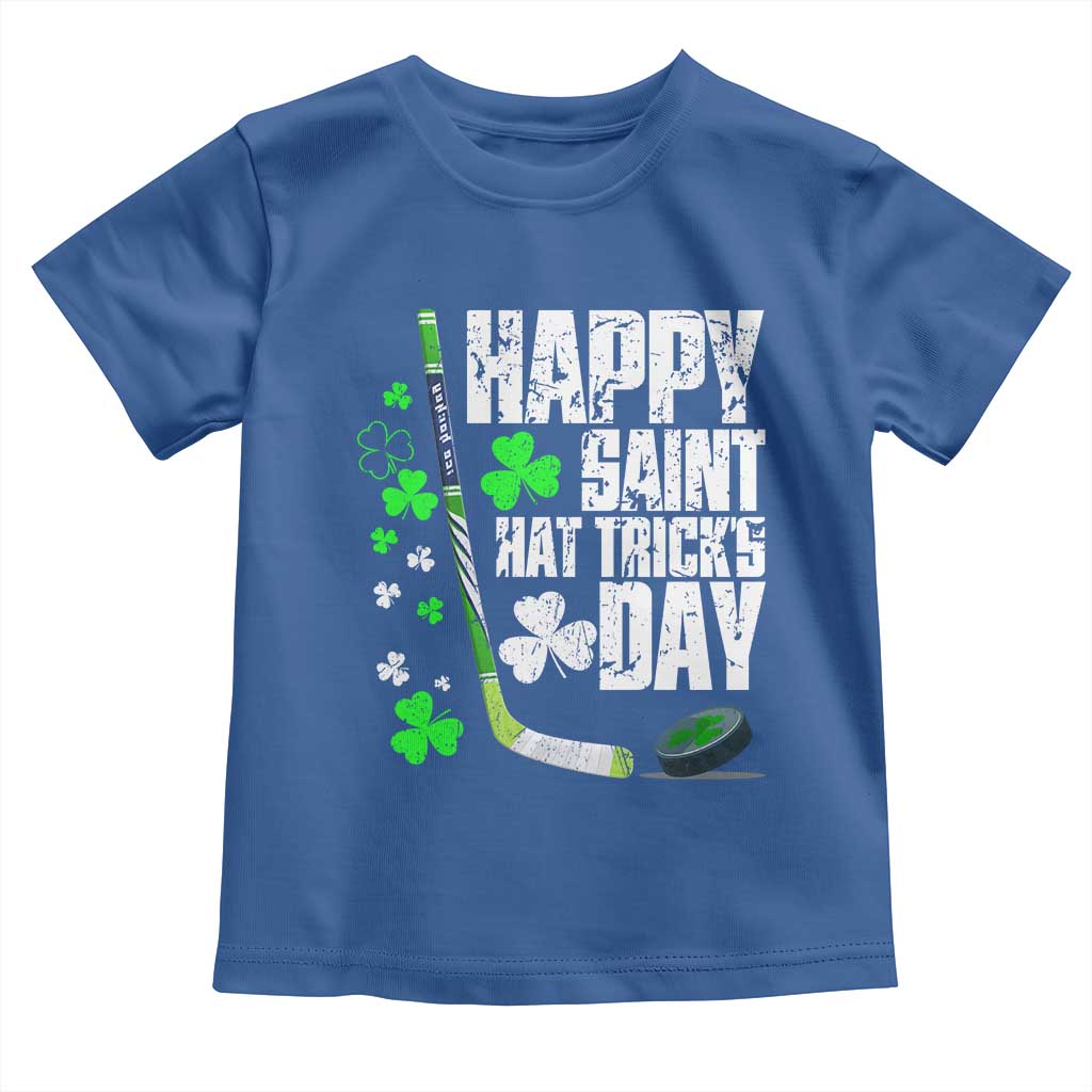 St. Patrick's Day Ice Hockey Toddler T Shirt Happy Saint Hat Trick's Lucky Shamrocks