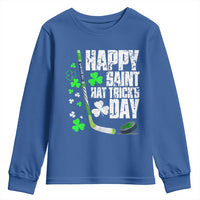St. Patrick's Day Ice Hockey Youth Sweatshirt Happy Saint Hat Trick's Lucky Shamrocks