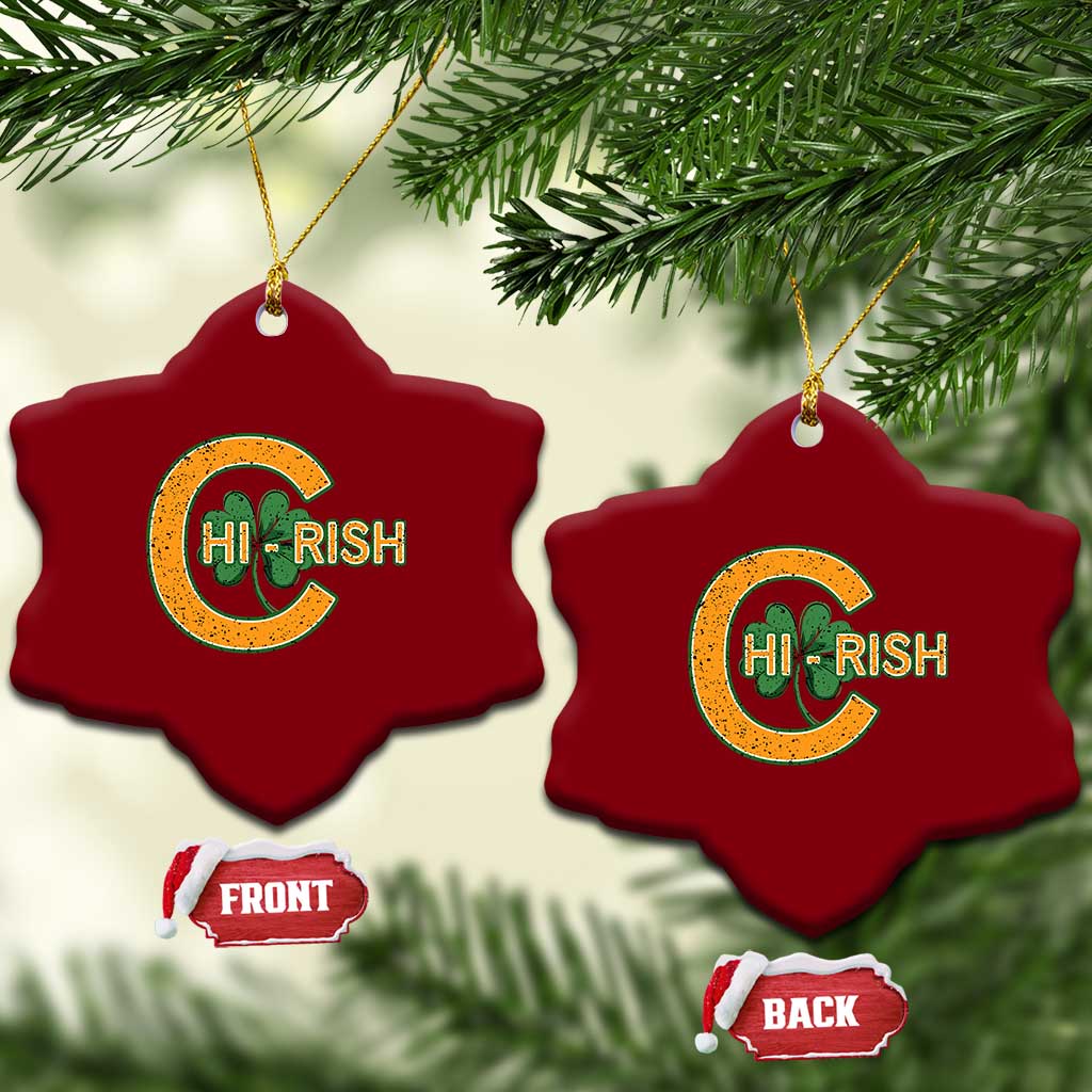 Chicago Irish Chirish Ceramic Ornament Happy Saint Patrick's Day Lucky Shamrock - Wonder Print Shop