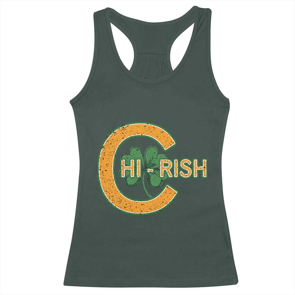 Chicago Irish Chirish Racerback Tank Top Happy Saint Patrick's Day Lucky Shamrock