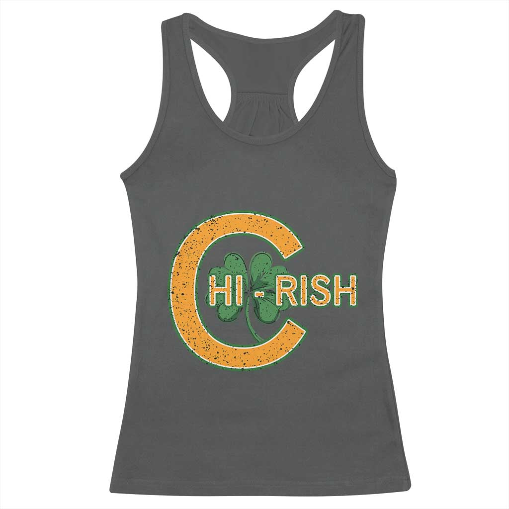 Chicago Irish Chirish Racerback Tank Top Happy Saint Patrick's Day Lucky Shamrock