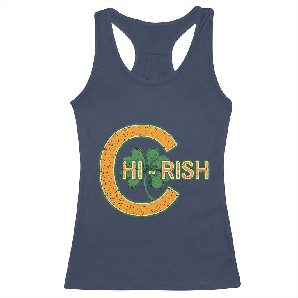 Chicago Irish Chirish Racerback Tank Top Happy Saint Patrick's Day Lucky Shamrock