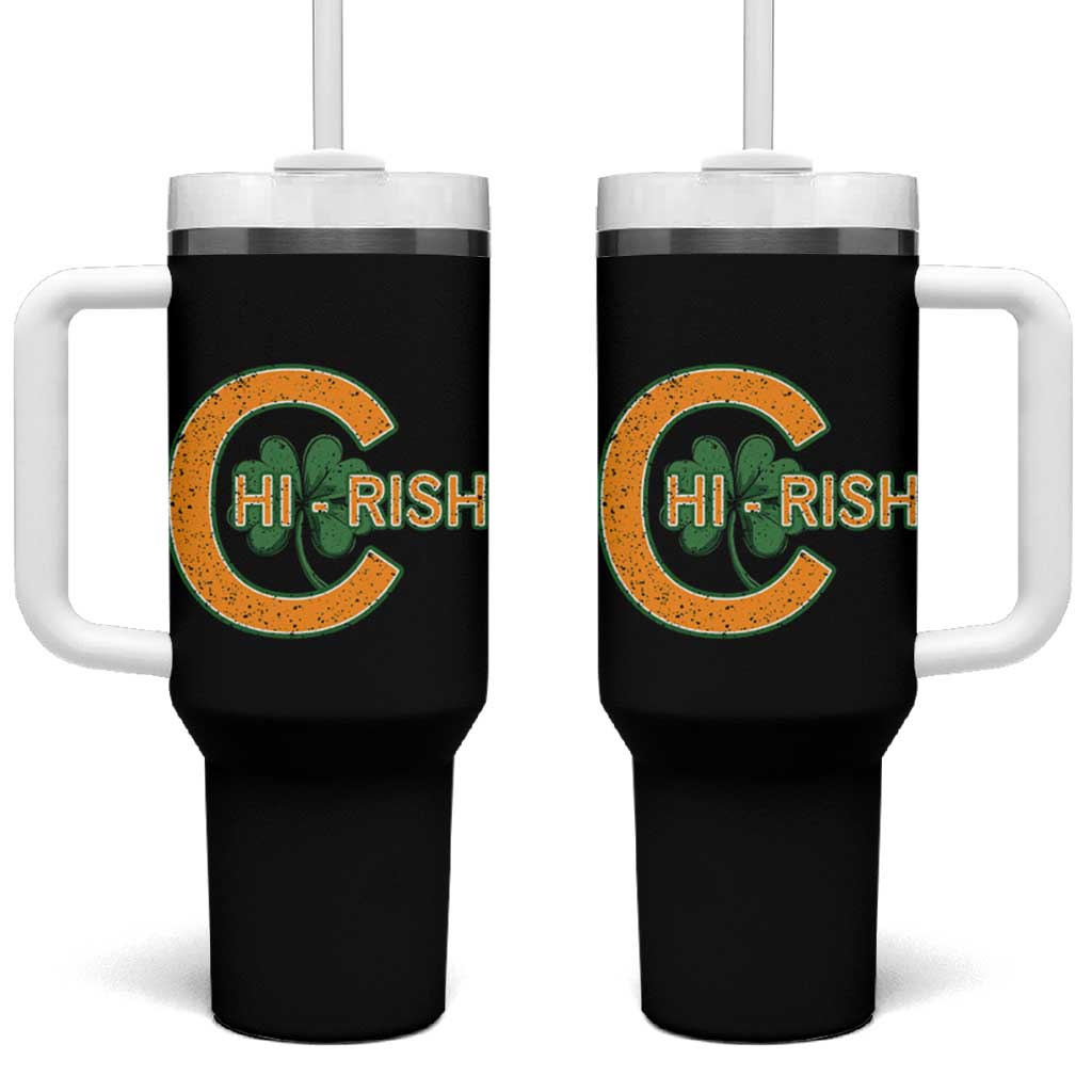 Chicago Irish Chirish Tumbler With Handle Happy Saint Patrick's Day Lucky Shamrock