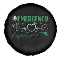 Funny St Patricks Day ER Nurse Spare Tire Cover Emergency Department Lucky Shamrocks