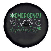 Funny St Patricks Day ER Nurse Spare Tire Cover Emergency Department Lucky Shamrocks