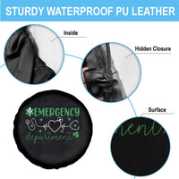 Funny St Patricks Day ER Nurse Spare Tire Cover Emergency Department Lucky Shamrocks