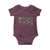 Funny St Patricks Day ER Nurse Baby Onesie Emergency Department Lucky Shamrocks