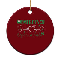 Funny St Patricks Day ER Nurse Ceramic Ornament Emergency Department Lucky Shamrocks - Wonder Print Shop