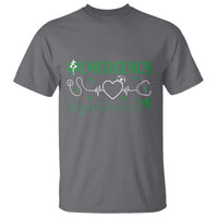 Funny St Patricks Day ER Nurse T Shirt Emergency Department Lucky Shamrocks