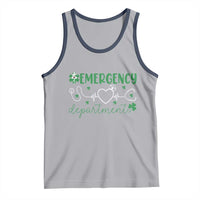 Funny St Patricks Day ER Nurse Tank Top Emergency Department Lucky Shamrocks