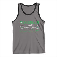 Funny St Patricks Day ER Nurse Tank Top Emergency Department Lucky Shamrocks