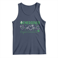 Funny St Patricks Day ER Nurse Tank Top Emergency Department Lucky Shamrocks