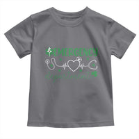 Funny St Patricks Day ER Nurse Toddler T Shirt Emergency Department Lucky Shamrocks
