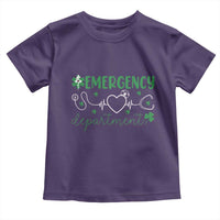Funny St Patricks Day ER Nurse Toddler T Shirt Emergency Department Lucky Shamrocks