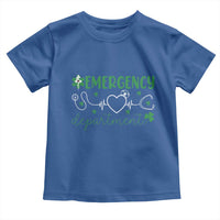 Funny St Patricks Day ER Nurse Toddler T Shirt Emergency Department Lucky Shamrocks