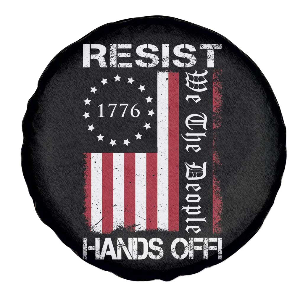 Resist Hands Off Spare Tire Cover Vintage American Betsy Ross Flag We The People