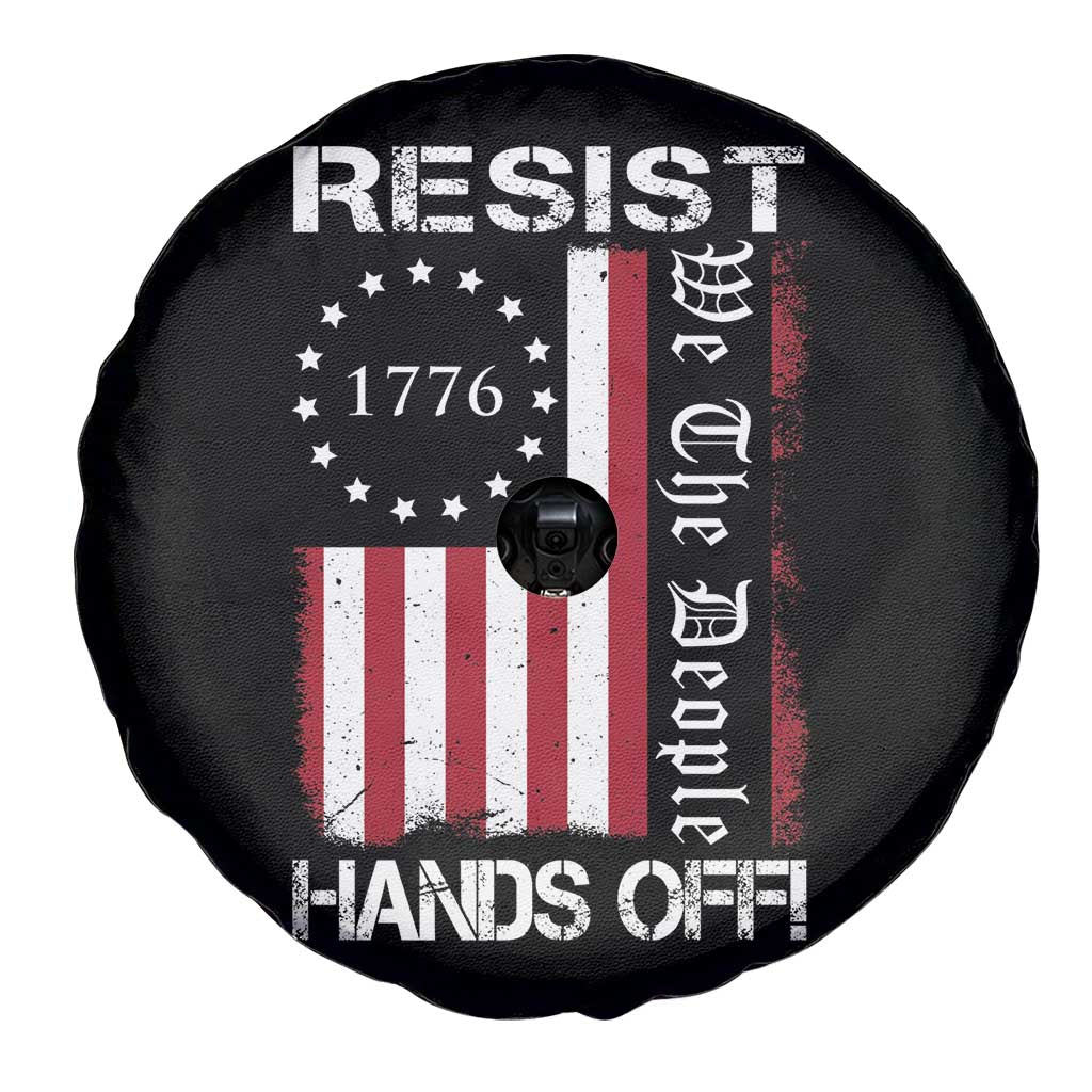 Resist Hands Off Spare Tire Cover Vintage American Betsy Ross Flag We The People