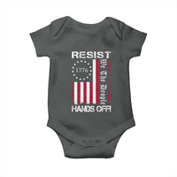 Resist Hands Off Baby Onesie Vintage American Betsy Ross Flag We The People