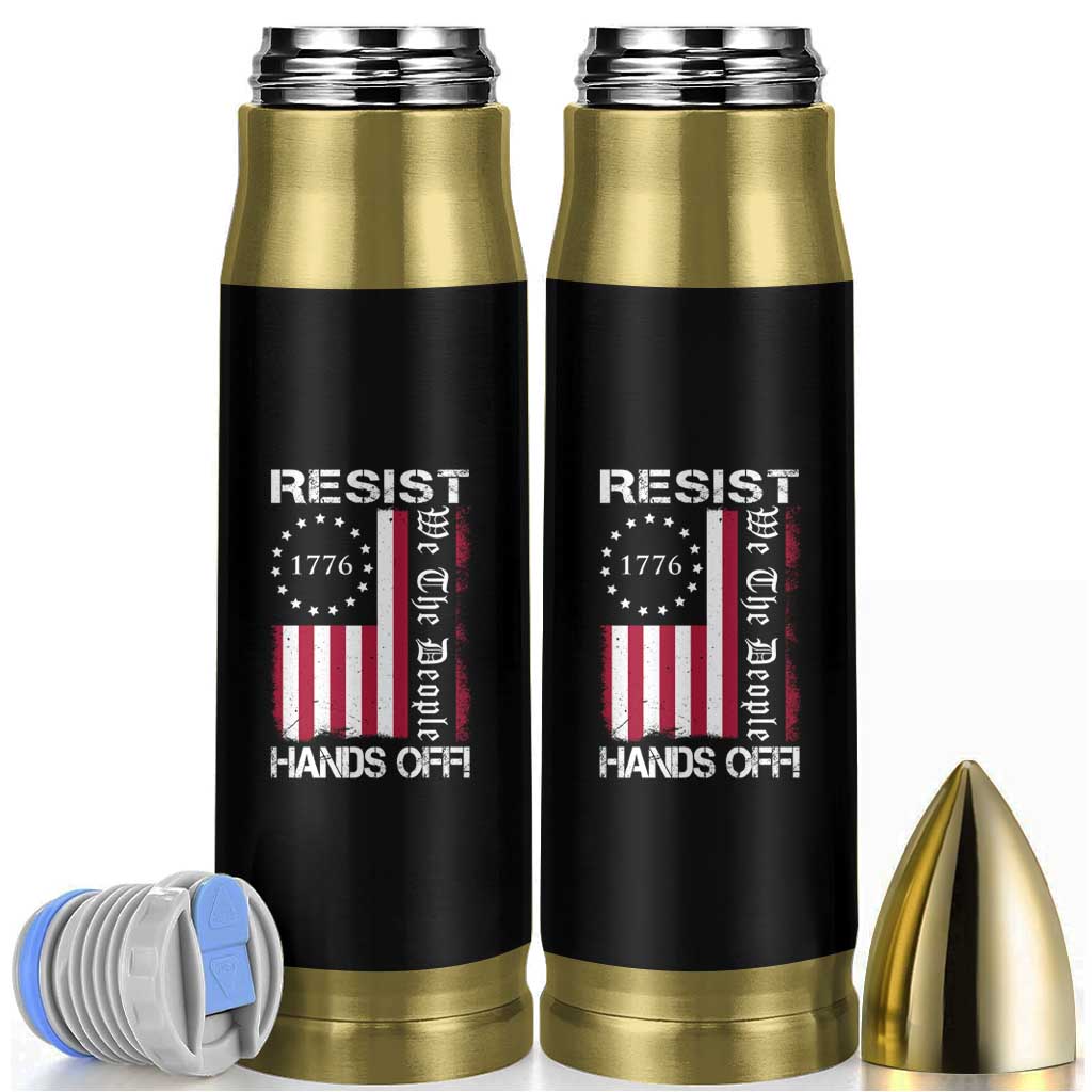 Resist Hands Off Bullet Tumbler Vintage American Betsy Ross Flag We The People