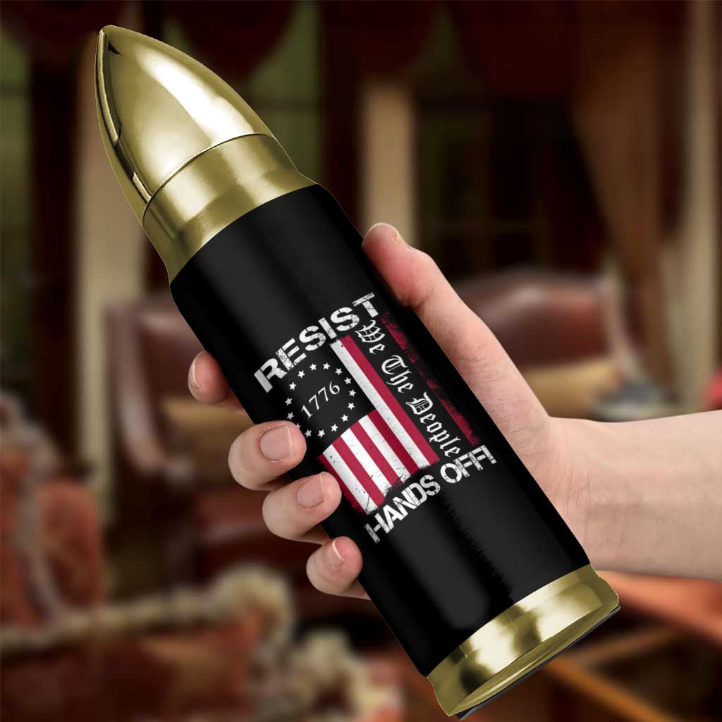 Resist Hands Off Bullet Tumbler Vintage American Betsy Ross Flag We The People