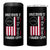 Resist Hands Off 4 in 1 Can Cooler Tumbler Vintage American Betsy Ross Flag We The People