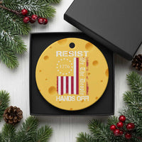 Resist Hands Off Ceramic Ornament Vintage American Betsy Ross Flag We The People - Wonder Print Shop