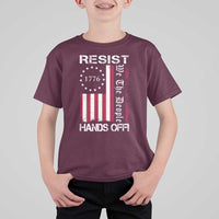 Resist Hands Off T Shirt For Kid Vintage American Betsy Ross Flag We The People