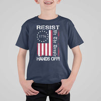 Resist Hands Off T Shirt For Kid Vintage American Betsy Ross Flag We The People
