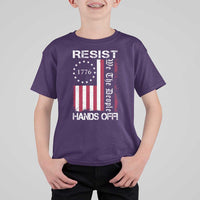 Resist Hands Off T Shirt For Kid Vintage American Betsy Ross Flag We The People