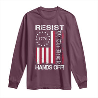 Resist Hands Off Long Sleeve Shirt Vintage American Betsy Ross Flag We The People