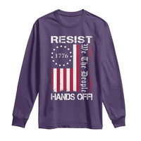 Resist Hands Off Long Sleeve Shirt Vintage American Betsy Ross Flag We The People