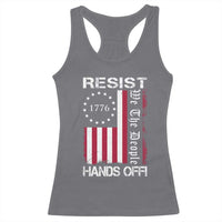 Resist Hands Off Racerback Tank Top Vintage American Betsy Ross Flag We The People